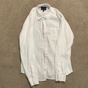 Bonobos white linen button down